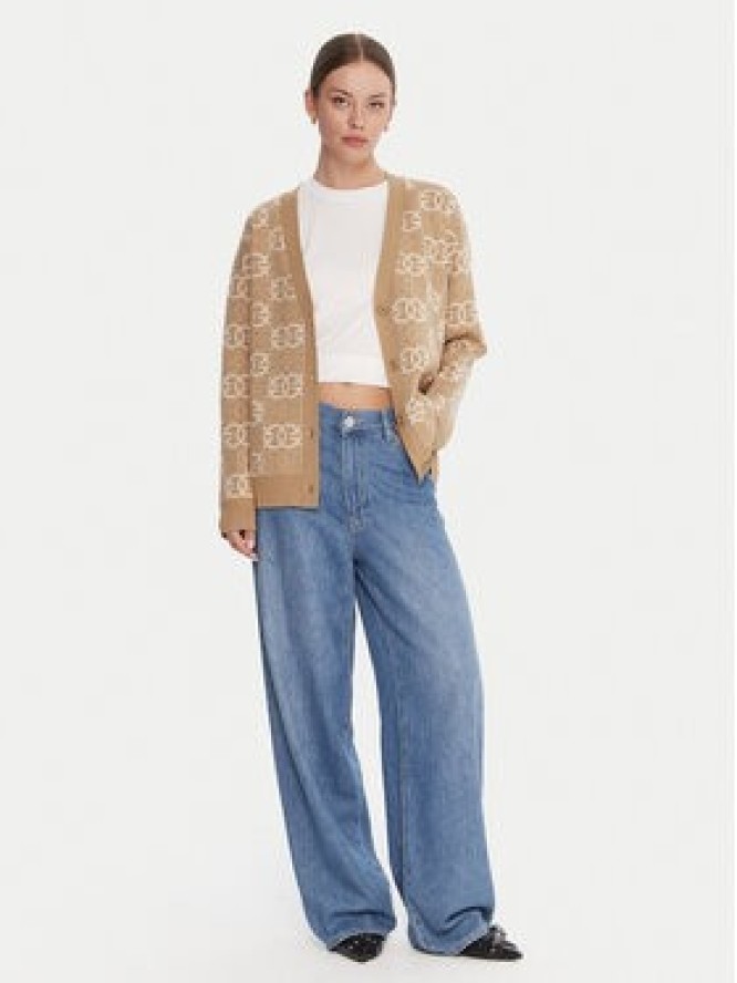 PINKO Kardigan Half Breed 106042 A2YD Beżowy Regular Fit