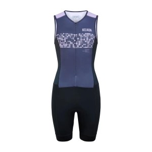 Damski kombinezon triathlonowy Systematic Two bez rękawów – fioletowy