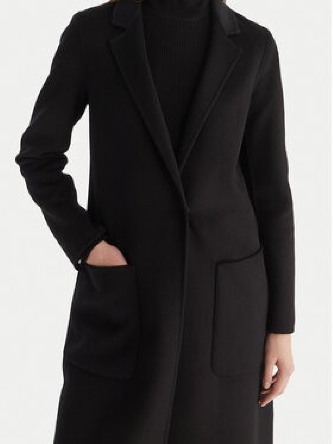 ViCOLO Płaszcz wełniany TF0002 Czarny Regular Fit