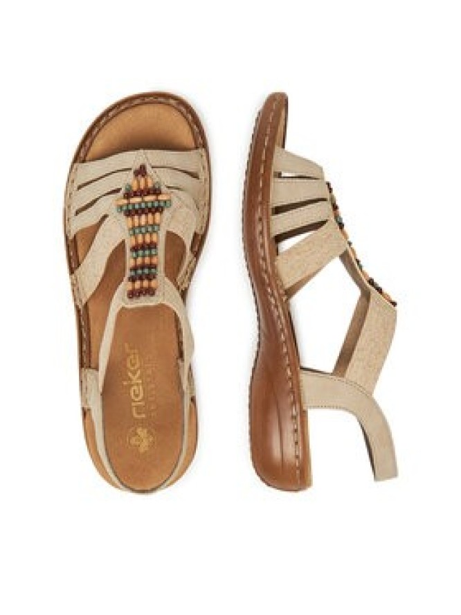 Rieker Sandały 60851-62 Beżowy