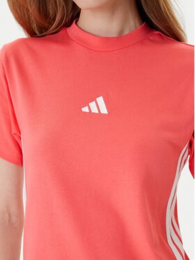adidas T-Shirt Essentials 3-Stripes KE4377 Koralowy Regular Fit