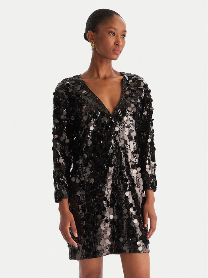 ACCESS FASHION Sukienka koktajlowa 54-3014-406 Czarny Regular Fit