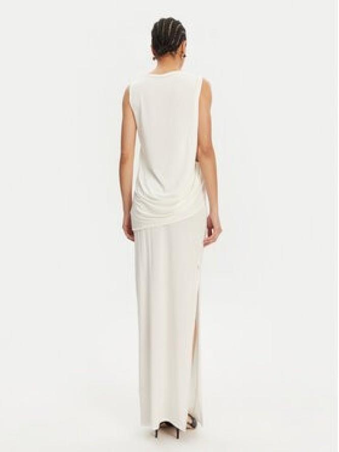 JACQUEMUS Sukienka wieczorowa La Robe Peplo Longue 25E251DR2302381 100 Biały Regular Fit