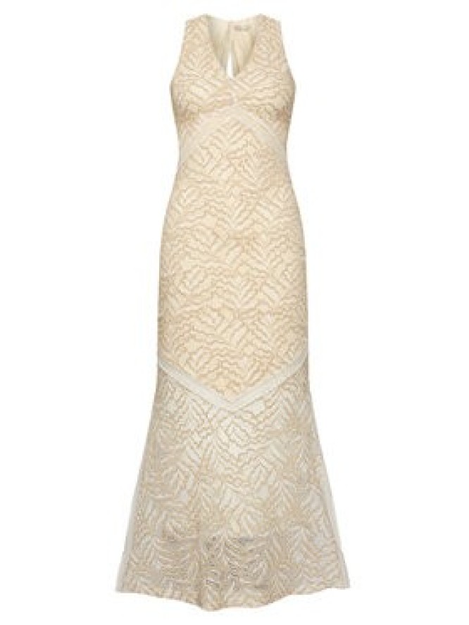 Guess Sukienka koktajlowa W5GT37 KCS90 Beżowy Slim Fit