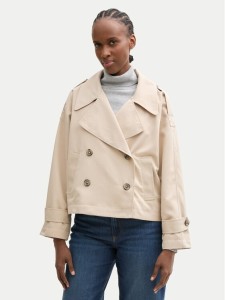 Tom Tailor Denim Trencz 1045530 Beżowy Loose Fit