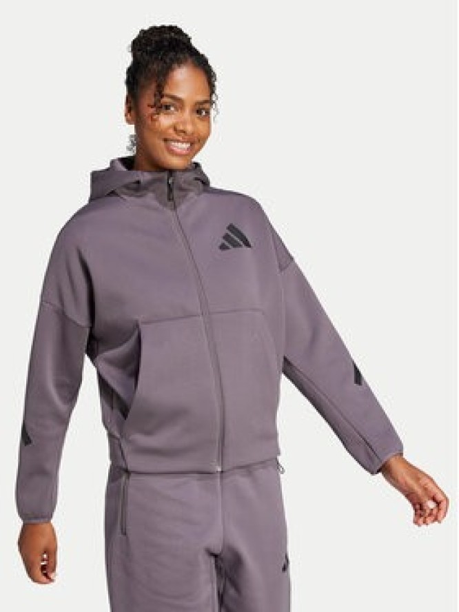adidas Bluza Z.N.E. JD5985 Szary Loose Fit