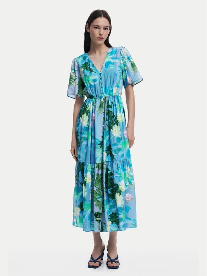 Desigual Sukienka koszulowa Nancy 25SWVW18 Niebieski Regular Fit