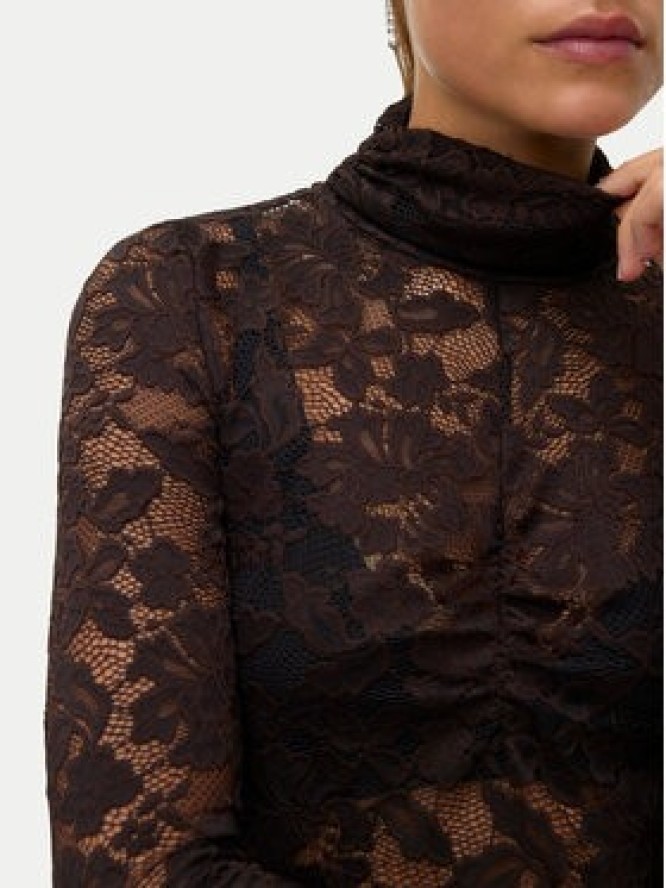 Vero Moda Bluzka Neline 10335562 Brązowy Slim Fit