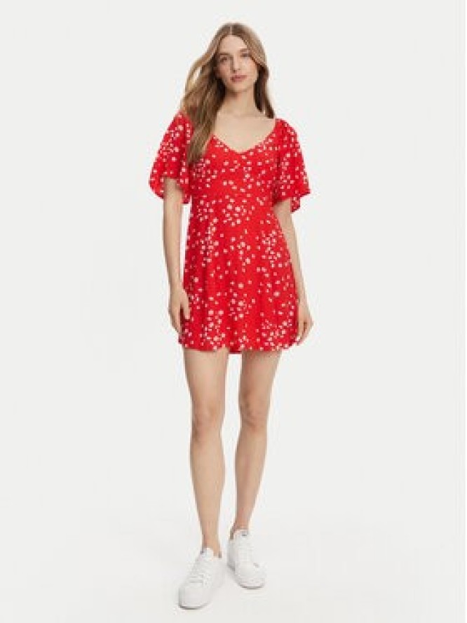 Roxy Sukienka letnia ERJWD03880 Czerwony Regular Fit