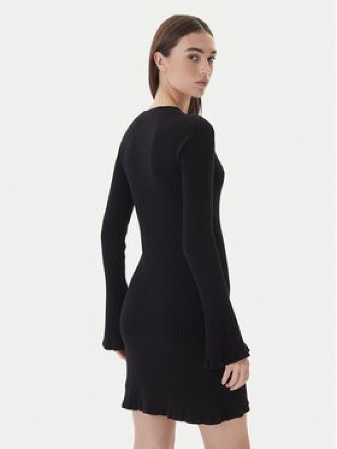 Kontatto Sukienka dzianinowa 3M0819C Czarny Slim Fit