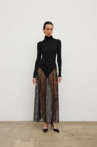 Spódnica koronkowa w kolorze BLACK- SERENE -L