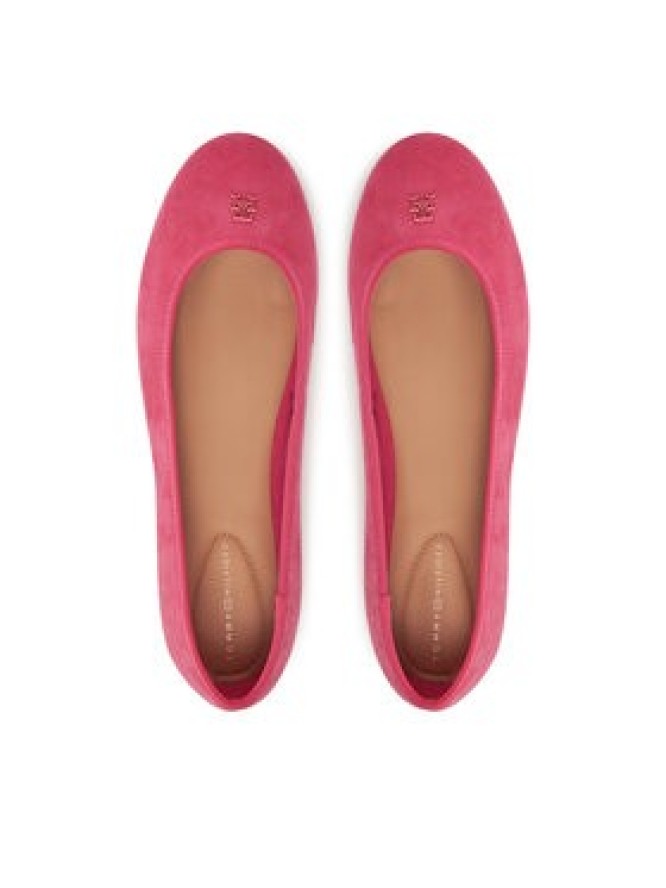 Tommy Hilfiger Baleriny Th Hardware Suede Ballerina FW0FW08655 Różowy