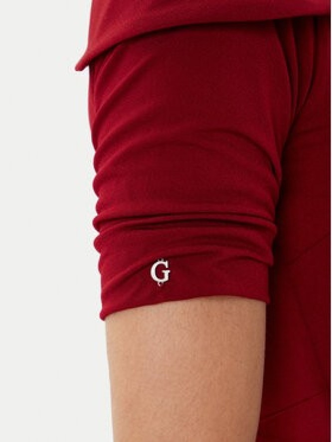 Guess Sukienka koktajlowa W5BK71 KCVG2 Bordowy Slim Fit