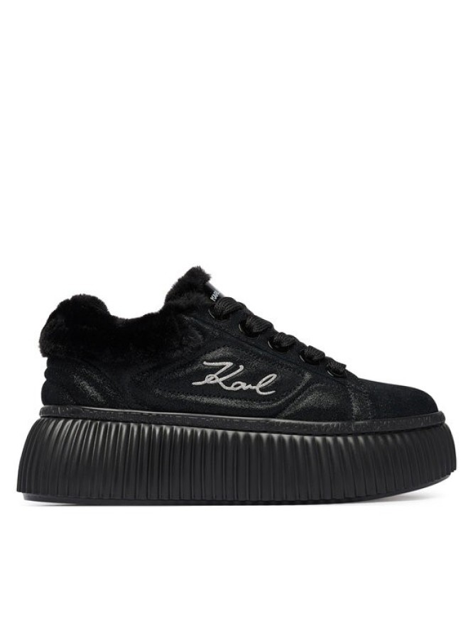 KARL LAGERFELD Sneakersy Kreeper Lo KL42312L Czarny