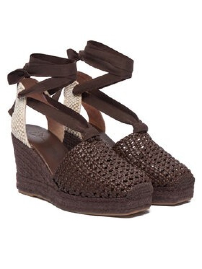Weekend Max Mara Espadryle 2615521155670 Brązowy ciemny