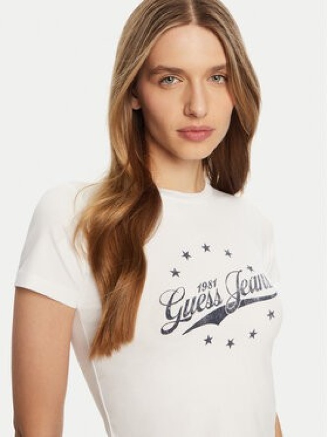 Guess Jeans T-Shirt W5RI59 J1314 Biały Regular Fit