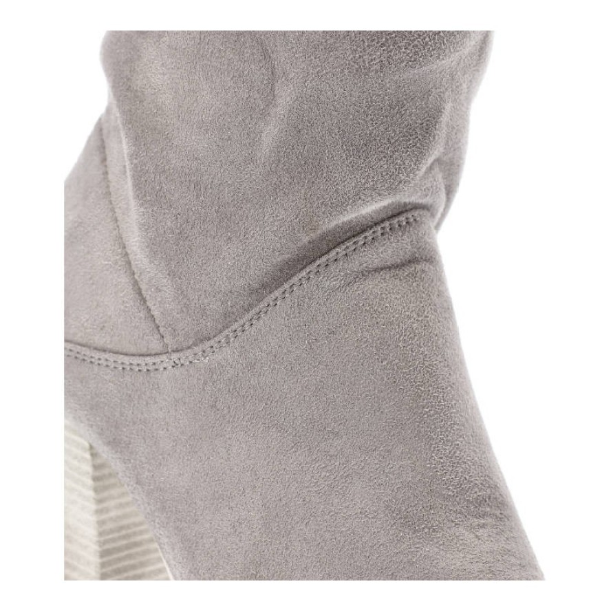Szare Botki Neścior Stylowe Buty Damskie