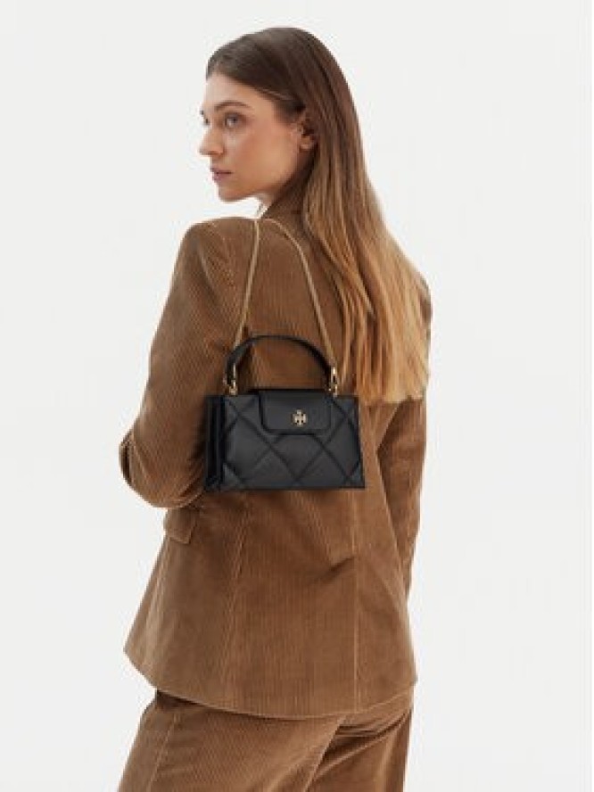 Tory Burch Torebka Kira Diamond Quilt East-West Top Handle 174999 Czarny