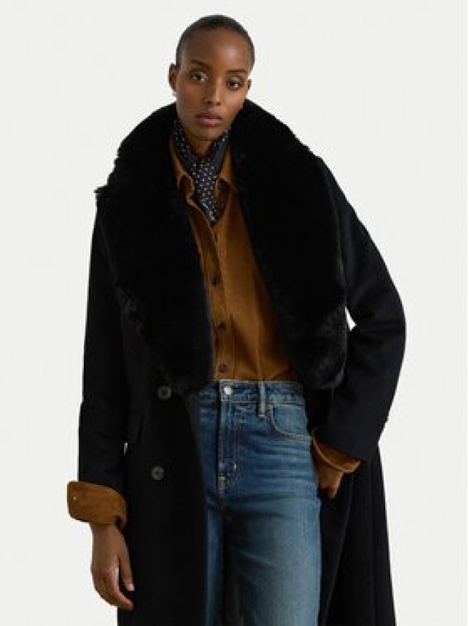 LAUREN RALPH LAUREN Płaszcz wełniany 297P23450002 Brązowy jasny Oversize
