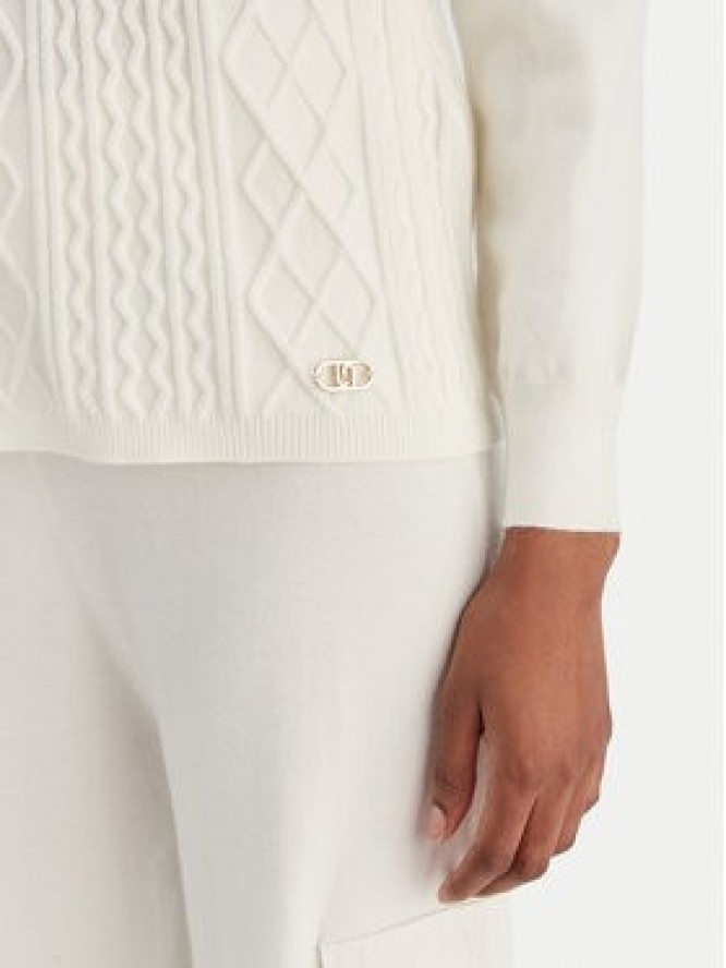 Liu Jo Sport Sweter TF5039 MS75L Écru Regular Fit