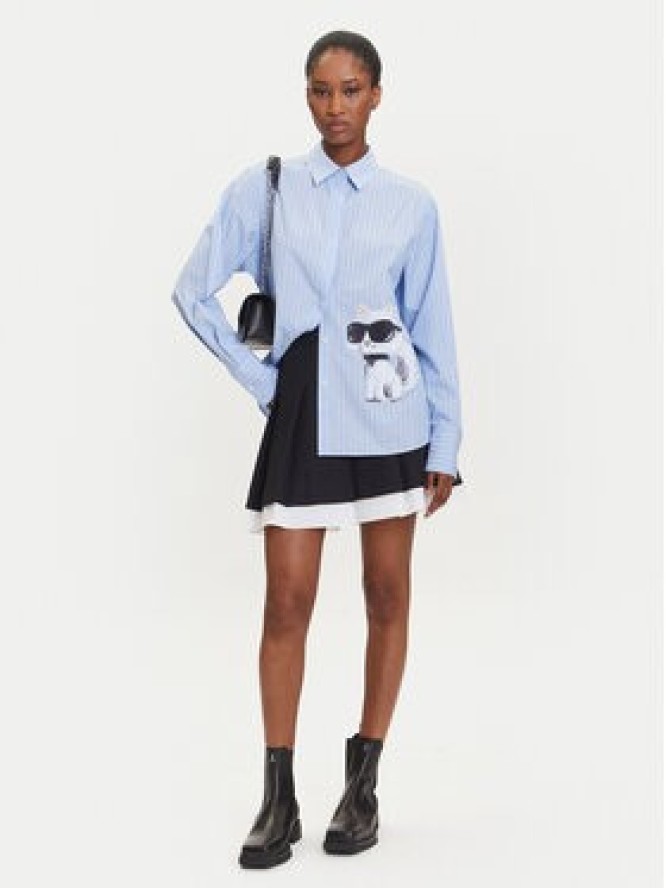 KARL LAGERFELD Koszula A3W11029 Niebieski Regular Fit