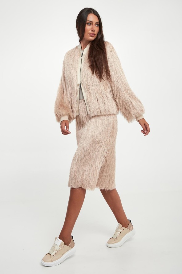 Kurtka damska z frędzlami PESERICO