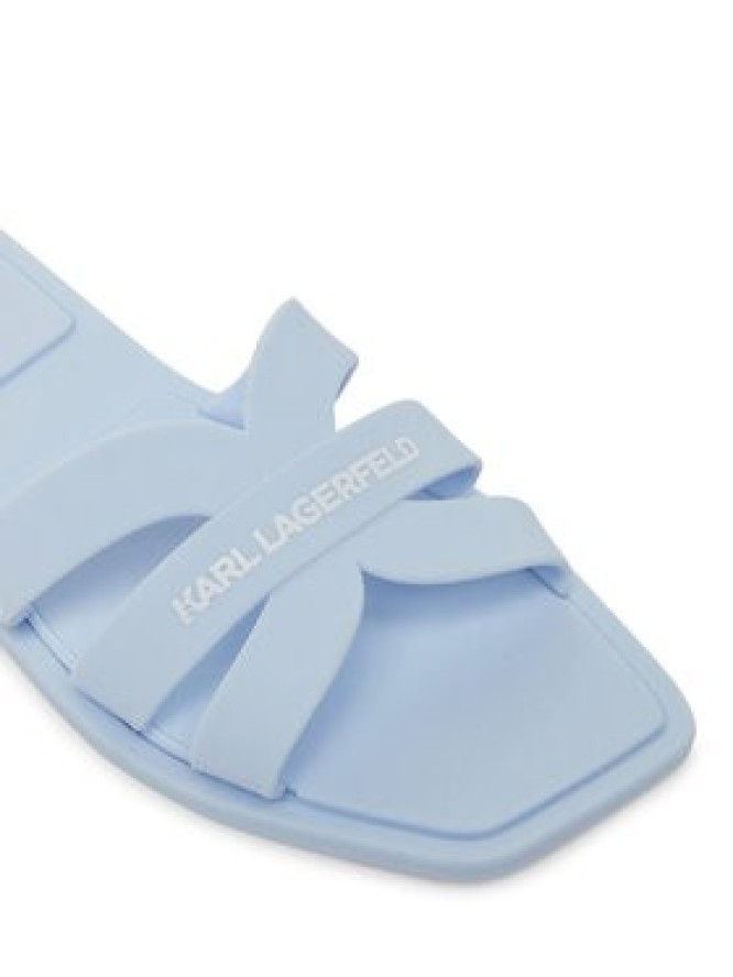 KARL LAGERFELD Klapki Jelly IV KL80025 Błękitny