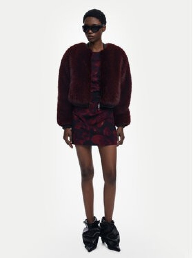 Desigual Sukienka koktajlowa Petofrunce 25WWVW20 Bordowy Slim Fit