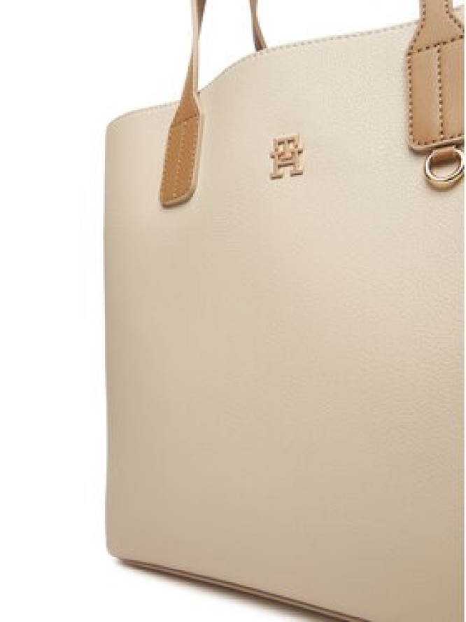 Tommy Hilfiger Torebka Th Distinct Satchel AW0AW17463 Beżowy