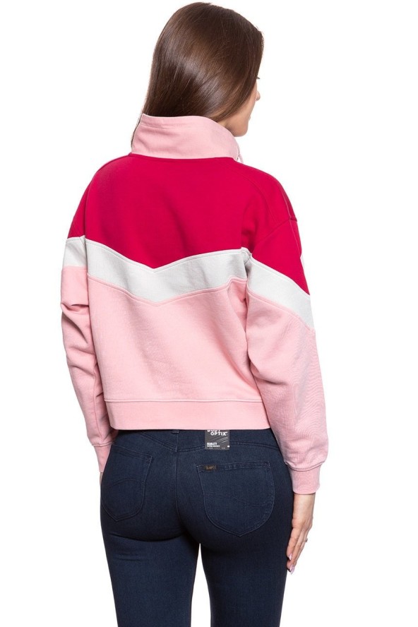 BLUZA WRANGLER CUT N SEW SWEAT BRIDAL ROSE W6N7HYP01 112130799