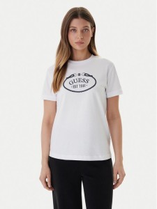 Guess T-Shirt V6RI04 K8FQ4 Biały Regular Fit