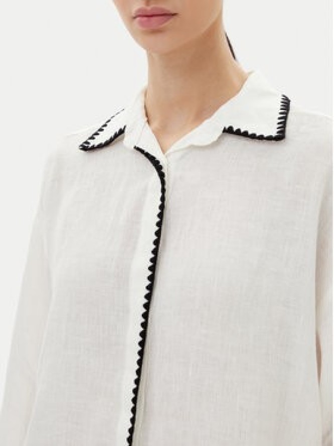 ICONA Koszula RP5LE003 Biały Relaxed Fit