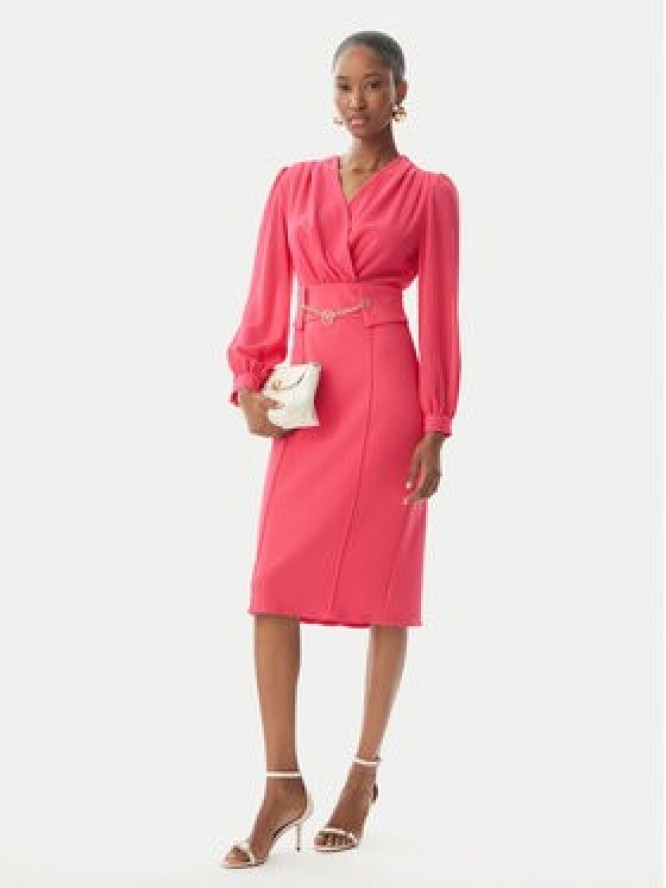 Rinascimento Sukienka koktajlowa CFC0123289003 Różowy Regular Fit