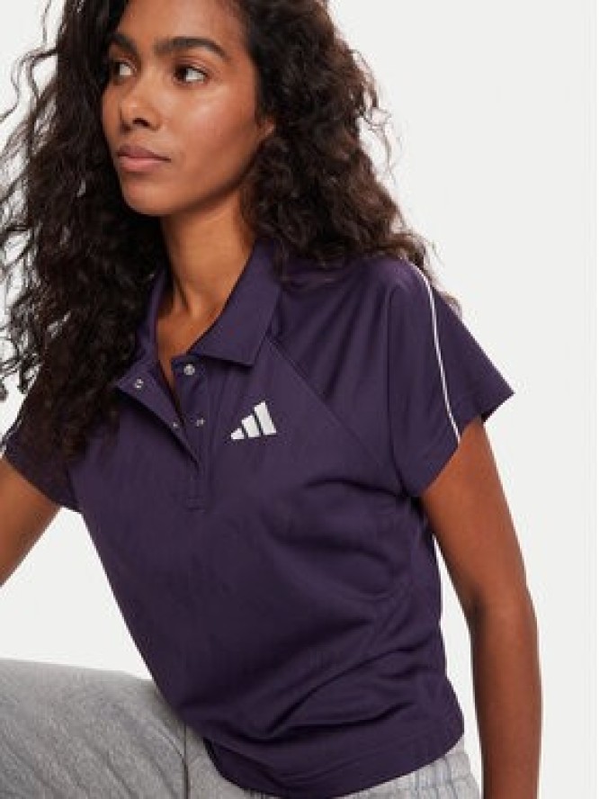 adidas Polo Stadium 3-Stripes Tennis Inspired Jacquard JY3426 Fioletowy Regular Fit