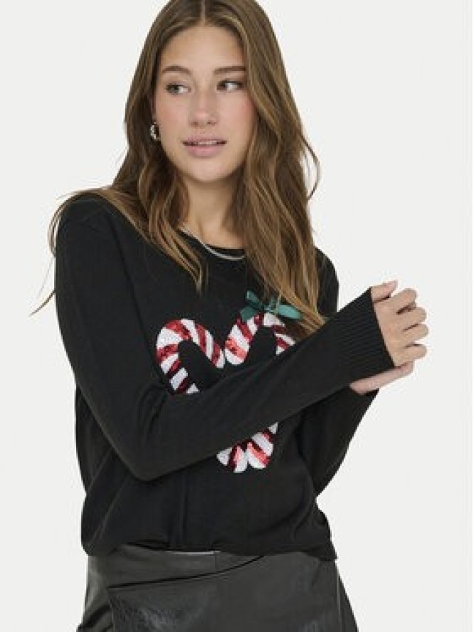 ONLY Sweter Xmas Shine 15355004 Czarny Regular Fit