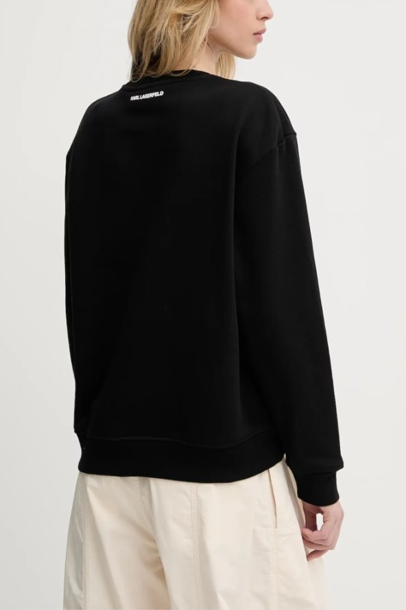 KARL LAGERFELD Czarna damska bluza Ikon Duo, Rozmiar M