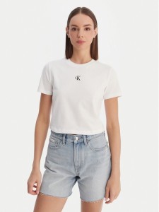 Calvin Klein Jeans T-Shirt LV047AB213 Biały Regular Fit