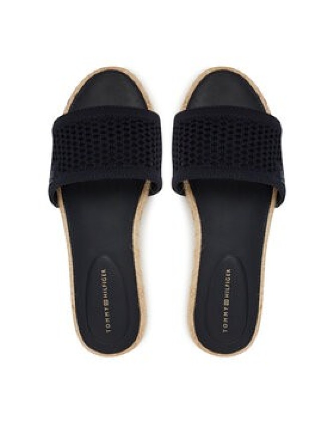 Tommy Hilfiger Espadryle Knit Mesh Espadrille Flat Sandal FW0FW08744 Granatowy