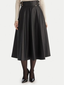 Fracomina Spódnica z imitacji skóry FS25WG2001P41101 Czarny Regular Fit