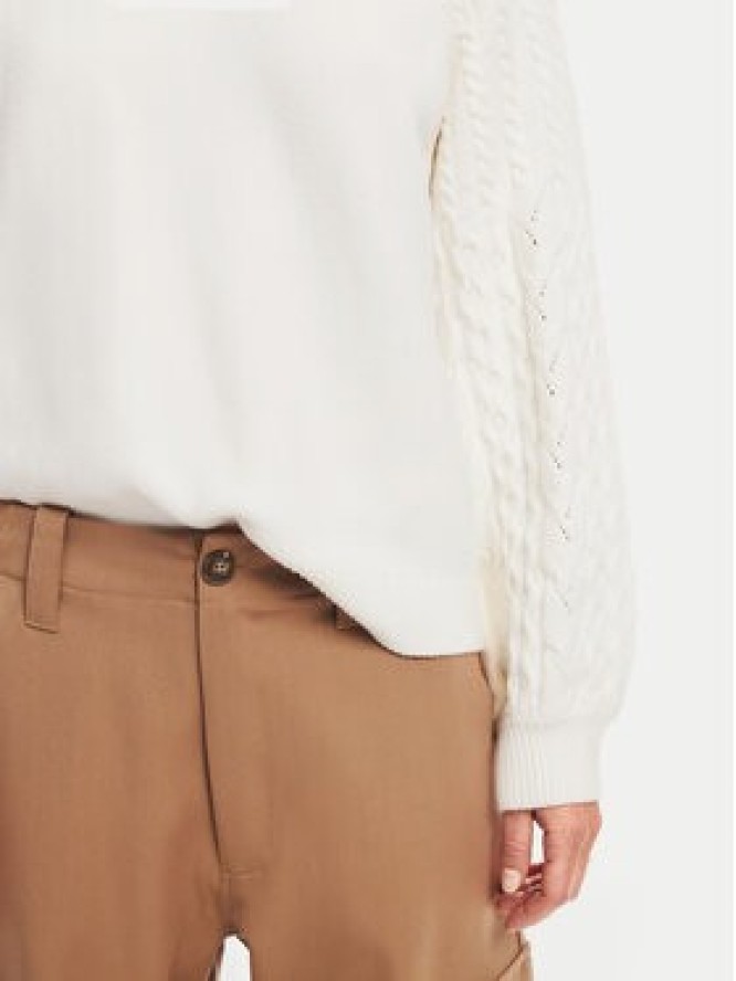 Desigual Sweter Regina 24WWJF35 Biały Regular Fit