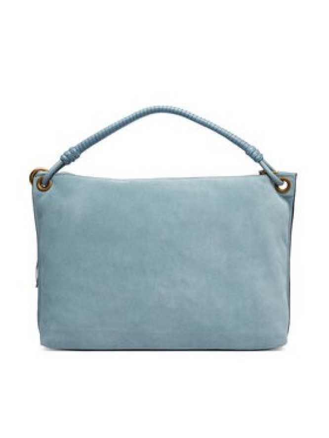 Tommy Hilfiger Torebka Th Statement Leather Bag Suede AW0AW18402 Niebieski jasny