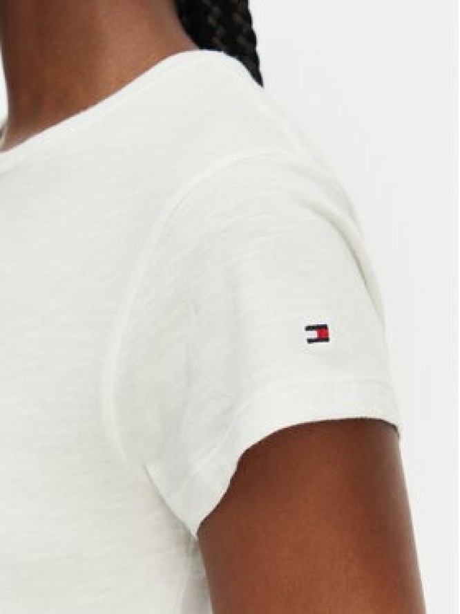 Tommy Hilfiger T-Shirt WW0WW48702 Biały Slim Fit