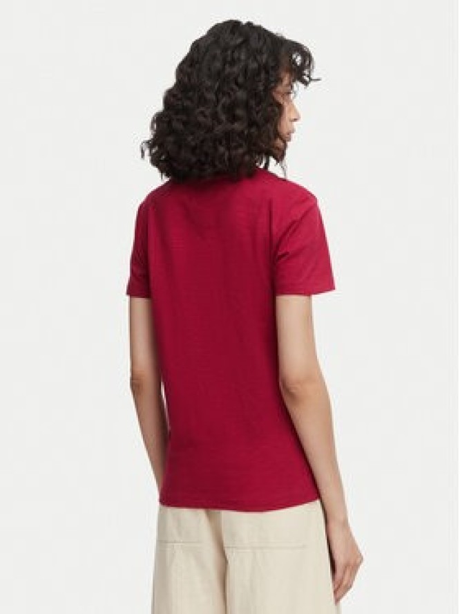 Beverly Hills Polo Club T-Shirt P-SS26W-TS6510 Bordowy Regular Fit