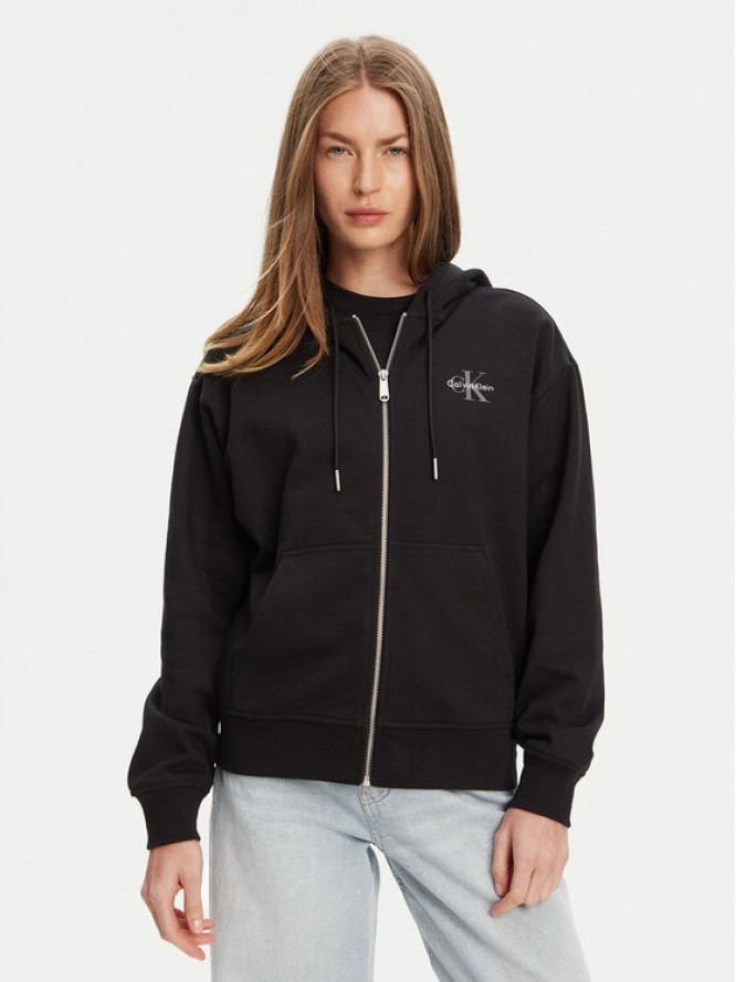 Calvin Klein Jeans Bluza Monologo LV047B270G Czarny Regular Fit