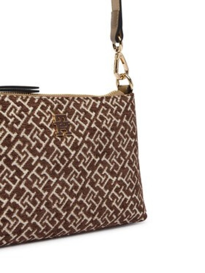 Tommy Hilfiger Torebka Th Jacquard Mini Shoulder Bag AW0AW19006 Brązowy