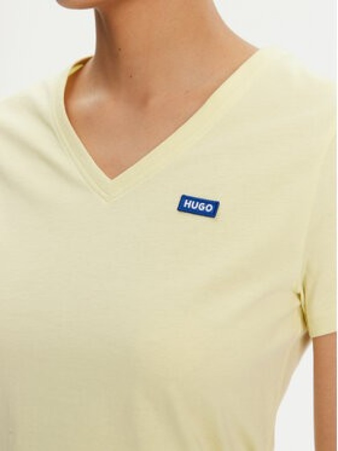 HUGO T-Shirt Classic 50513667 Żółty Slim Fit