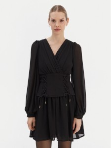 Rinascimento Sukienka koktajlowa CFC0126603003 Czarny Regular Fit