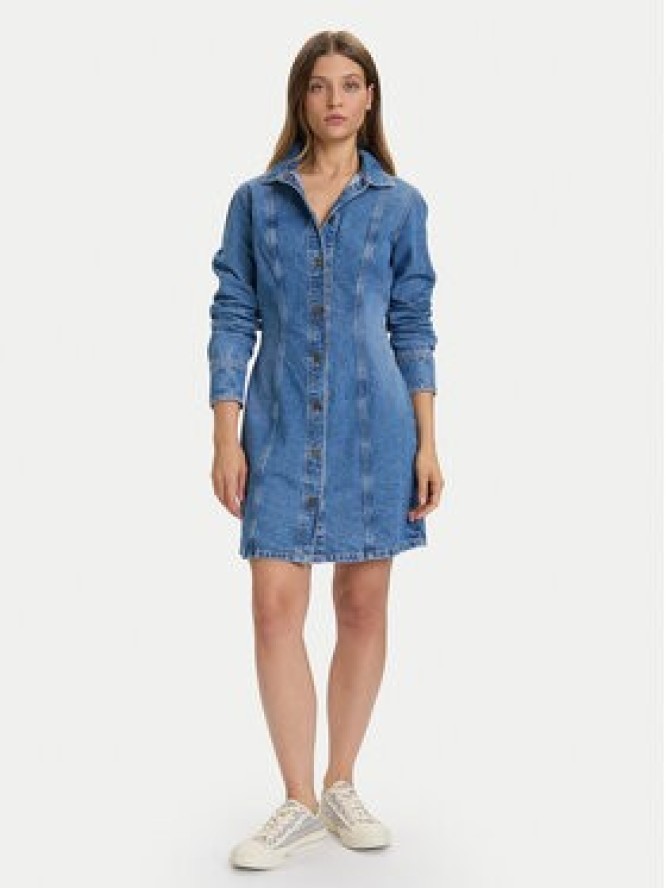 Guess Jeans Sukienka jeansowa W5BK48 D5M48 Niebieski Slim Fit