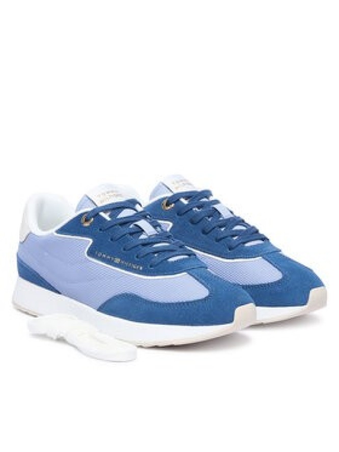 Tommy Hilfiger Sneakersy Th Retro Runner Mix FW0FW09410 Niebieski
