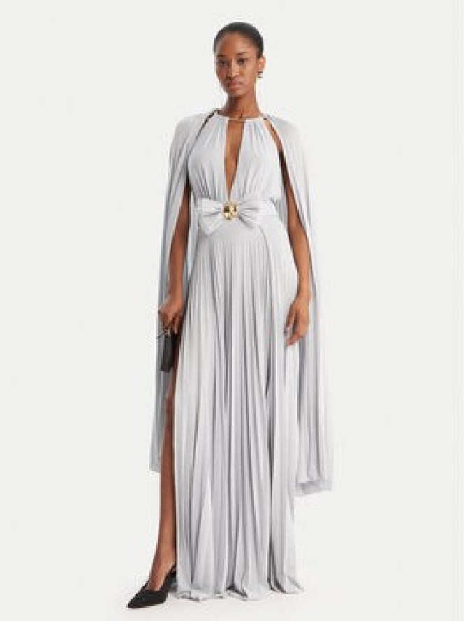 Elisabetta Franchi Sukienka wieczorowa AB-R13-51E2-V860 Srebrny Regular Fit